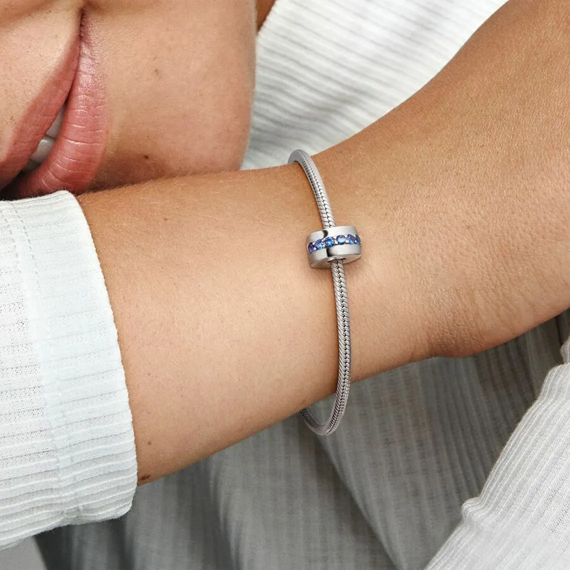 Charm Clip Éclat Bleu Pandora Colours - Argent | 3 Suisses