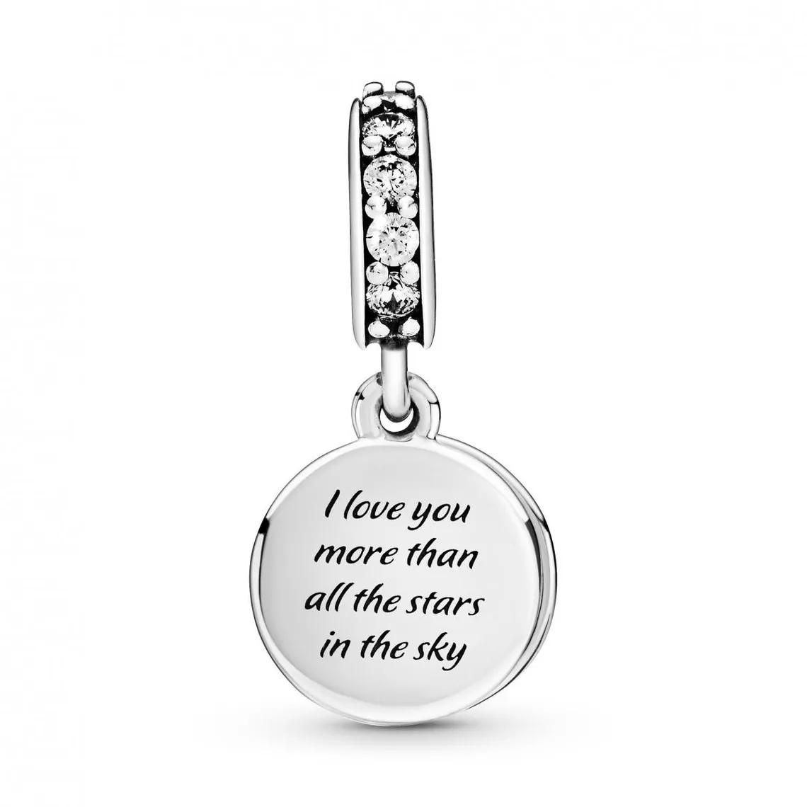 Charm Double Pendant Ciel Nocturne Bleu Croissant de Lune & Étoiles Pandora Passions - Argent | 3 Suisses
