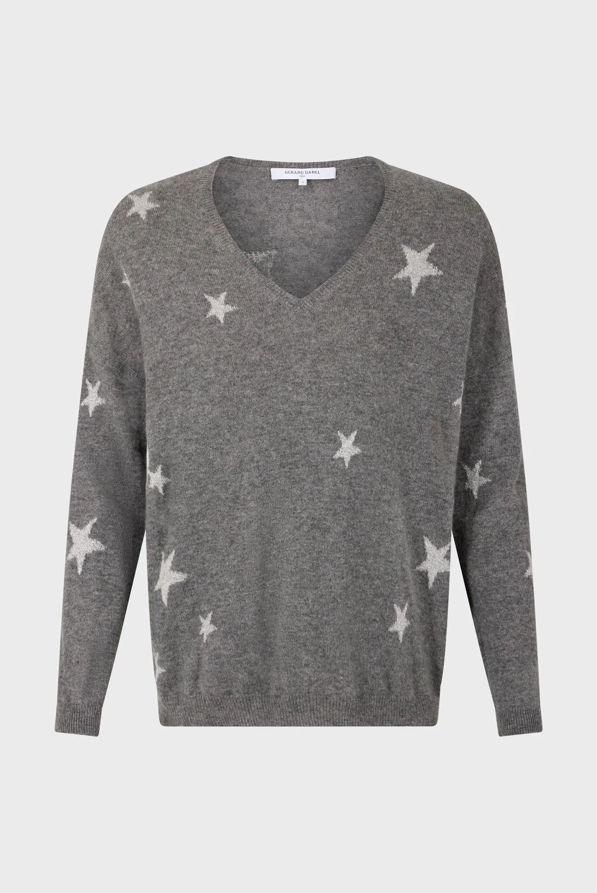 Pull V à étoiles en cachemire - JODELLE